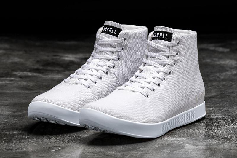 Men's Nobull High-Top Canvas Trainers White | SG W2405N